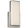 dweLED Corbusier 15" High Satin Nickel LED Wall Sconce