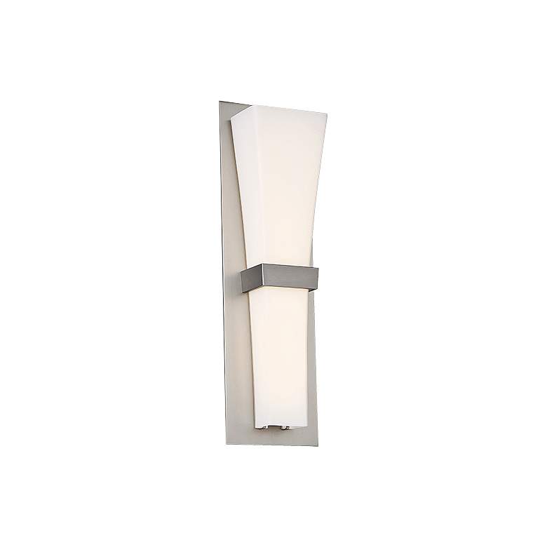 dweLED Prohibition 20&quot; High Satin Nickel LED Wall Sconce