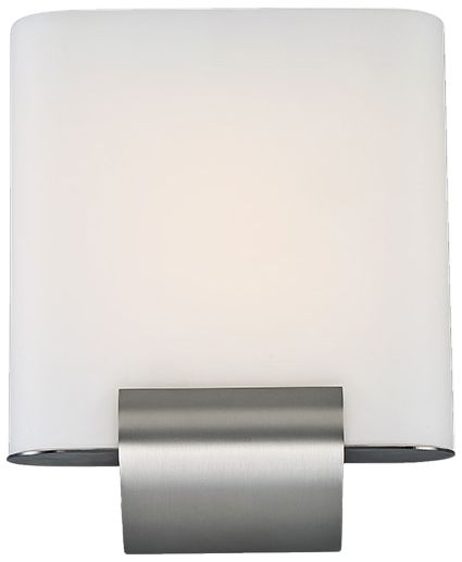 dweLED Coco 12" High Satin Nickel LED Wall Sconce