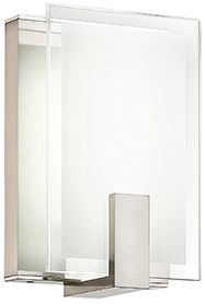 dweLED Meridien 9" High Brushed Nickel LED Wall Sconce