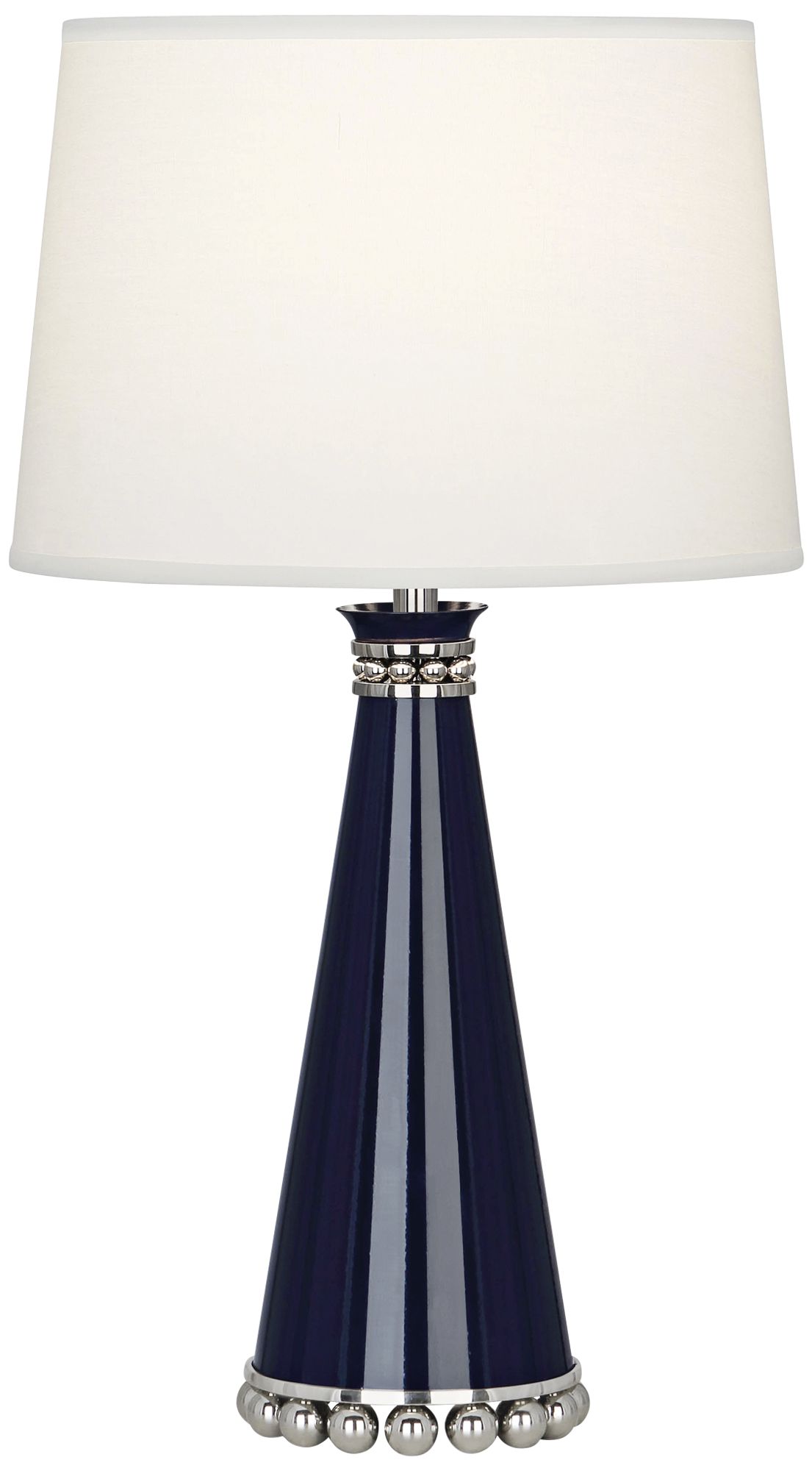 Pearl 19 3/4"H Blue and Nickel Table Lamp w/ Fondine Shade