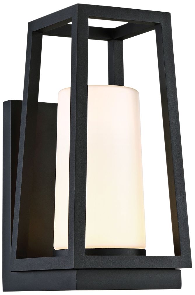 dweLED Hurricane 14" High Black LED Outdoor Wall Light