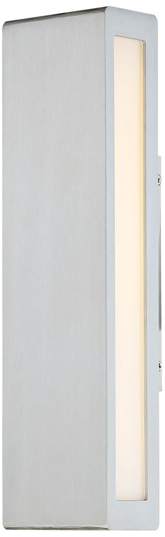 dweLED Verve 14" High Brushed Aluminum LED Outdoor Wall Light
