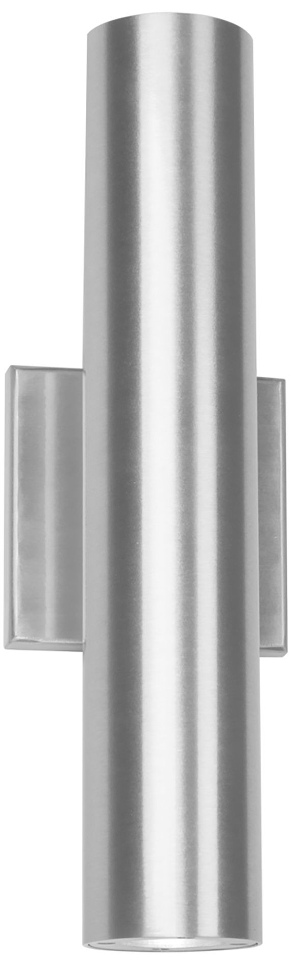 Caliber 14"H Brushed Aluminum 2-Light LED Outdoor Wall Light