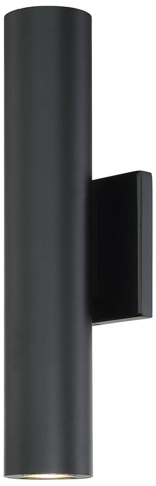 dweLED Caliber 14" High Black 2-Light LED Outdoor Wall Light