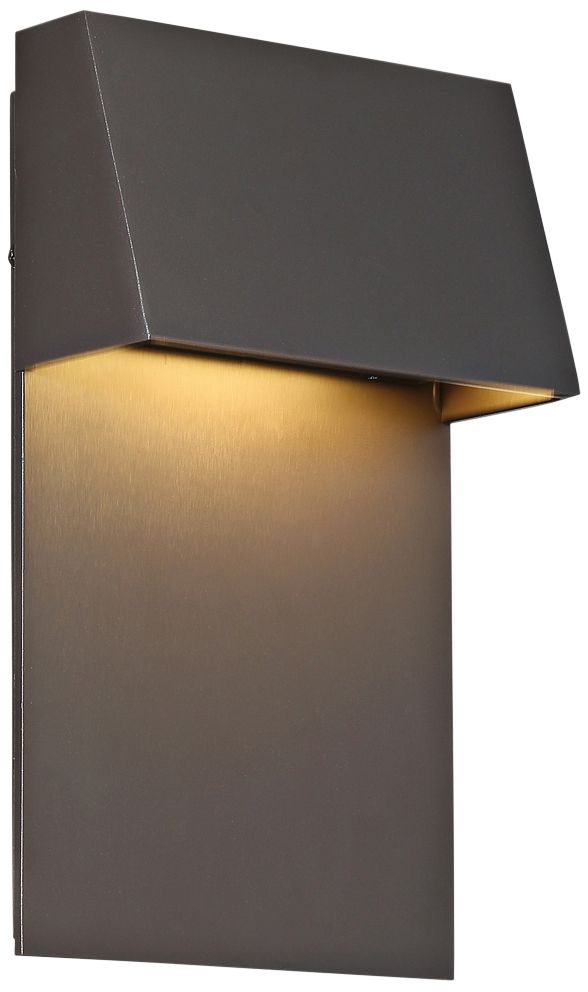 dweLED Zealous 10" High Bronze LED Outdoor Wall Light