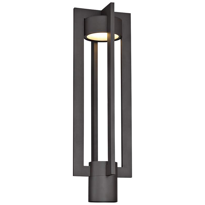 Image 2 dweLED Chamber 20" High Bronze LED Outdoor Post Light