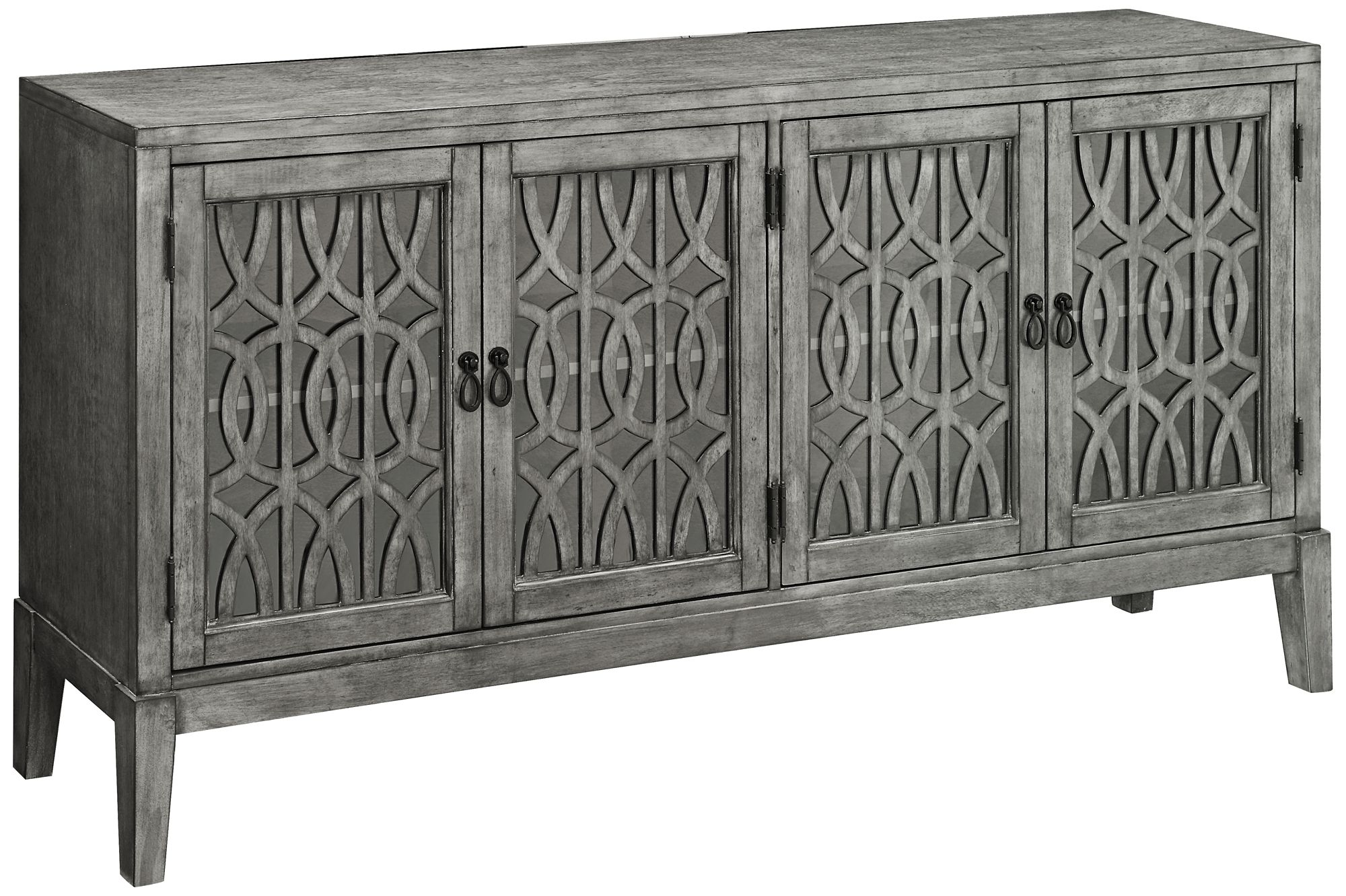 Quinn Magnet 72" Wide Burnished Gray 4-Door Media Credenza