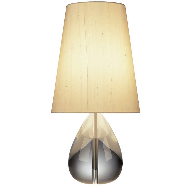 Jonathan Adler Crystal Tear-Drop Lamp with Oyster Shade