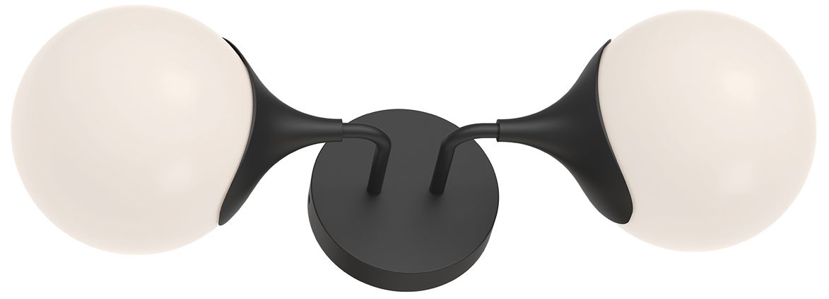Kuzco Nouveau 19 1/2" High Matte Black 2-light Wall Sconce