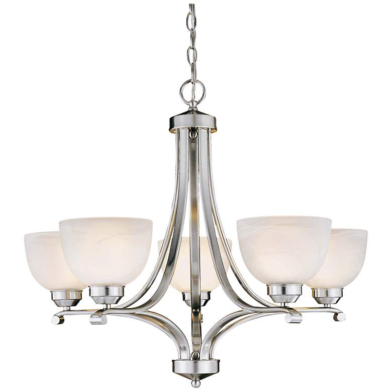 Paradox Brushed Nickel 27&quot; Wide 5-Light Chandelier