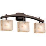 Archway 25 1/2&quot; Wide Bronze Bath Light with Rectangular Shades