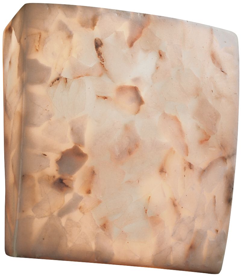Alabaster Rocks! 8 1/4" High ADA Square Wall Sconce