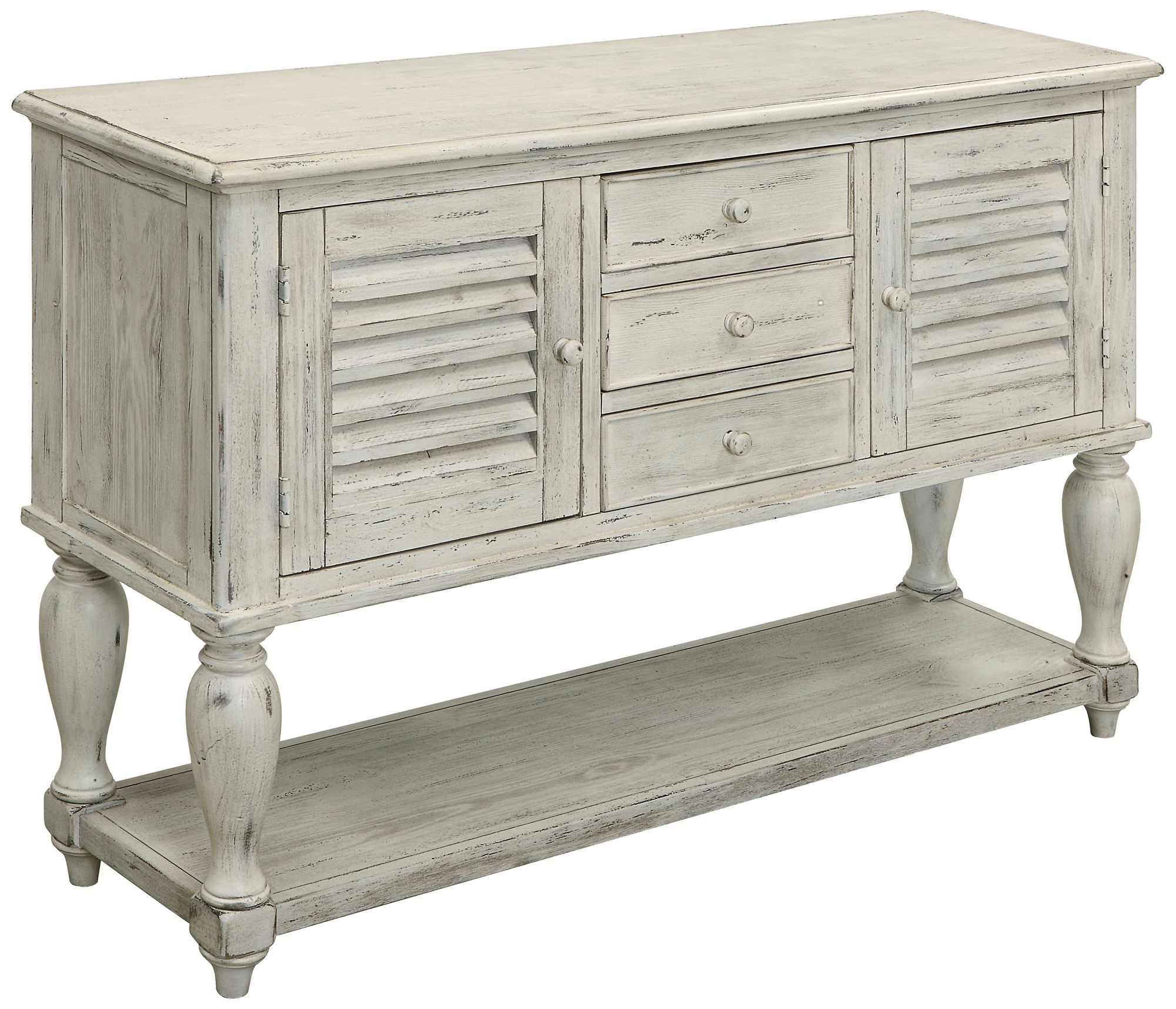 Mila 54" Wide Antiqued Orchard White Sideboard