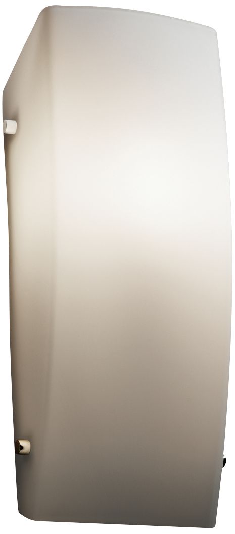 Fusion 14" High Opal Glass Rectangular Wall Sconce