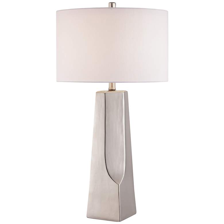Lite Source Tyrell Silver Ceramic Table Lamp