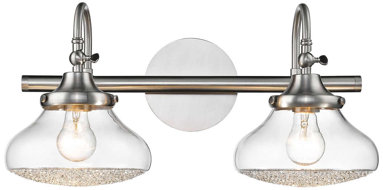 Asha 10 1/4" High Pewter 2-Light Wall Sconce