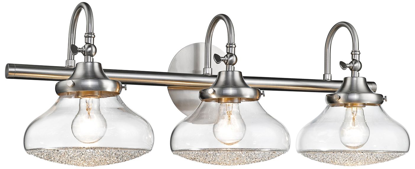Asha 28 1/2" Wide Pewter 3-Light Bath Light