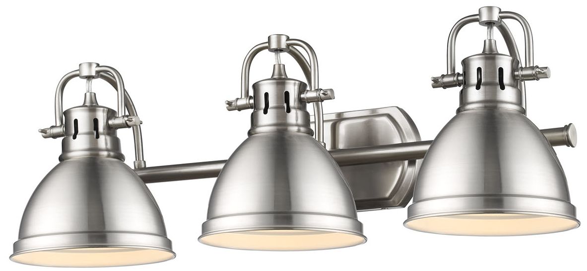 Duncan 24 1/2" Wide Pewter 3-Light Bath Light