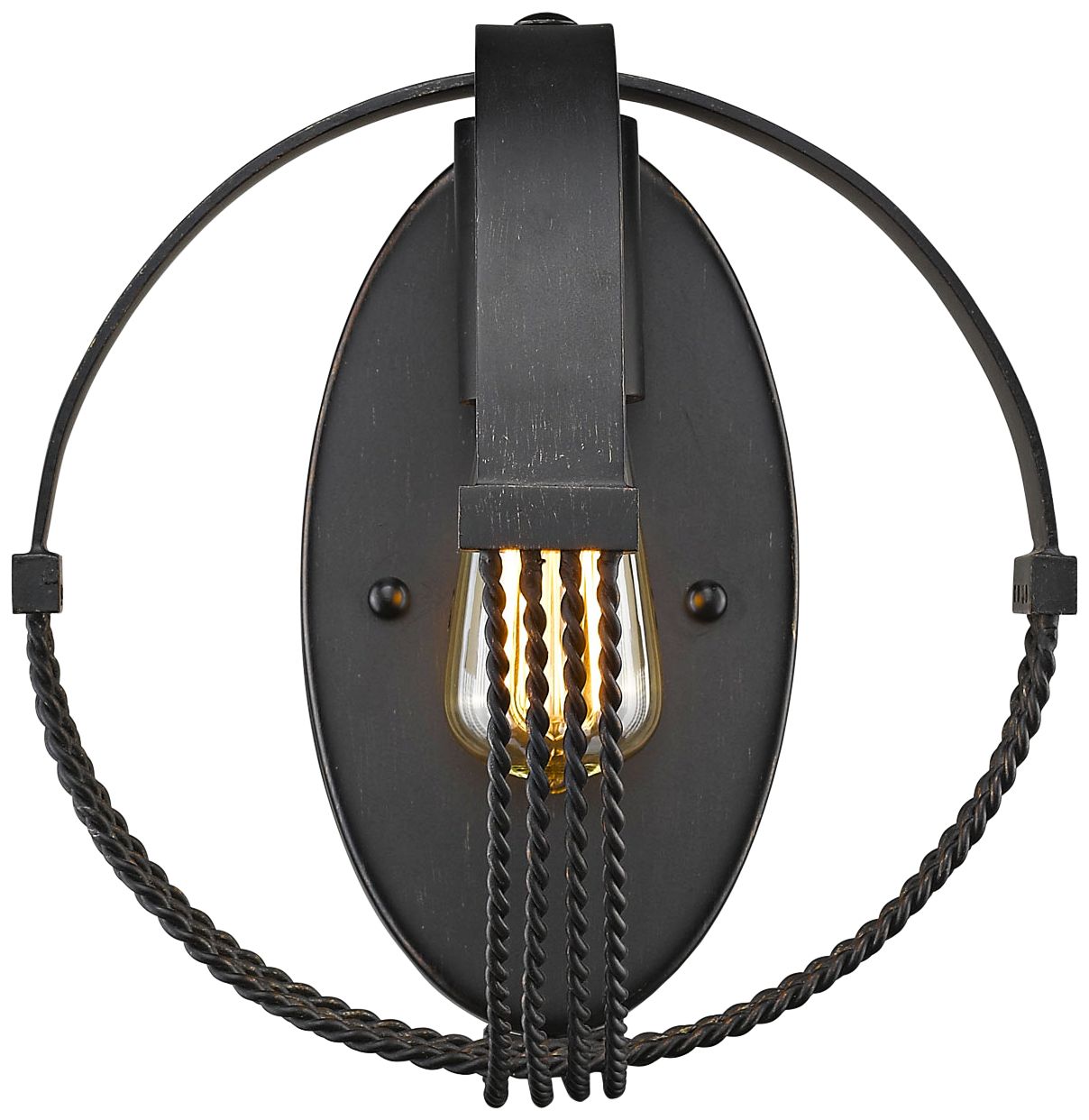 Carter 9 1/4" High Aged Bronze Wall Sconce