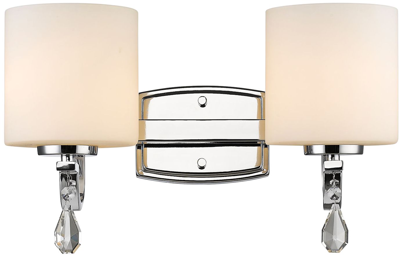 Evette 10 3/4" High Chrome 2-Light Wall Sconce