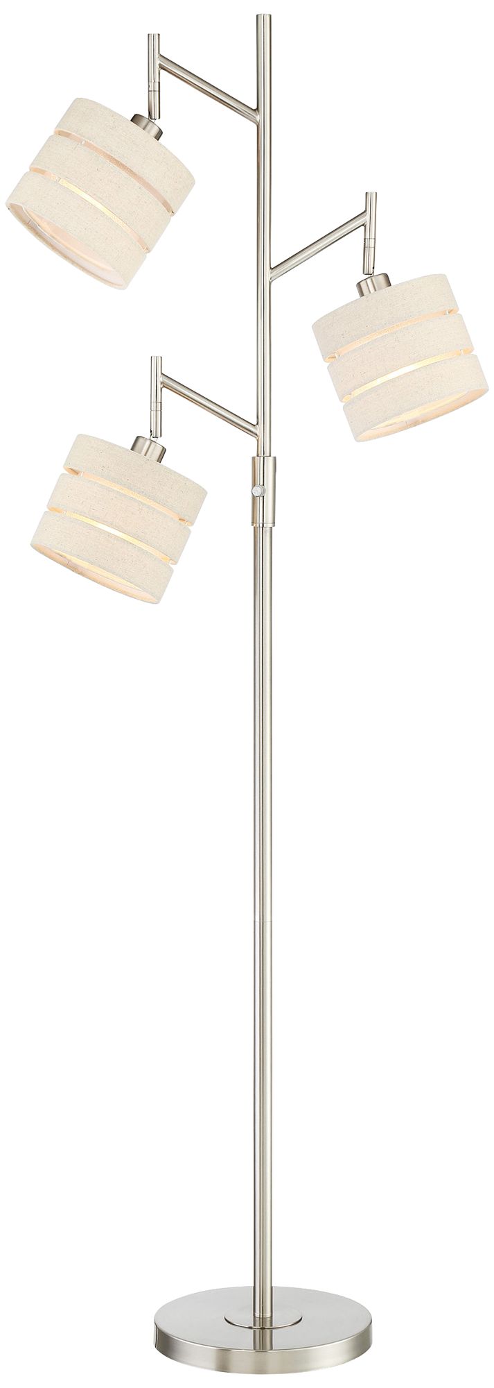 Lite Source Falan Brushed Nickel 3-Light Tree Floor Lamp