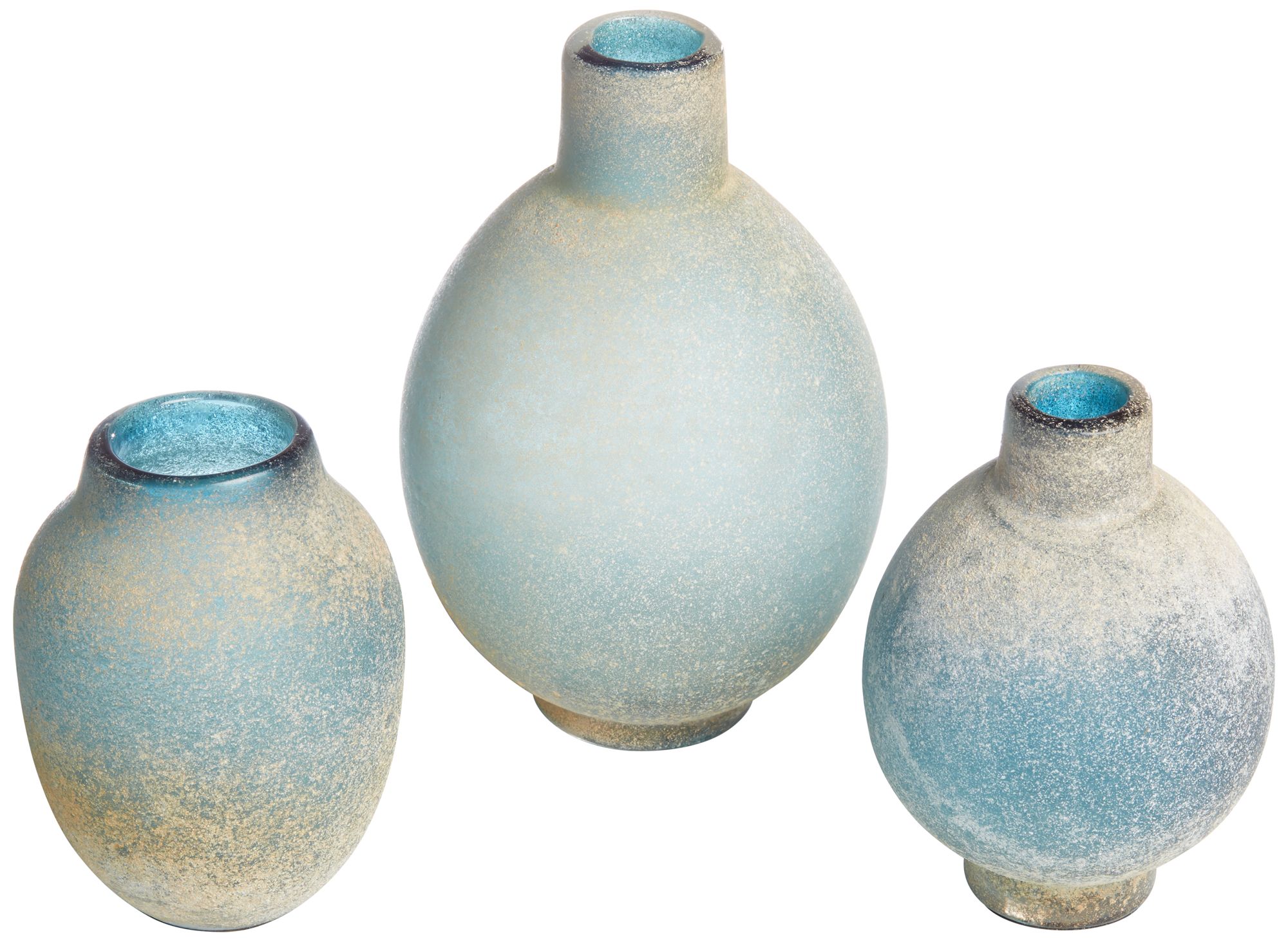 Mercede Blue-Green Modern Vases - Set of 3 by Uttermost