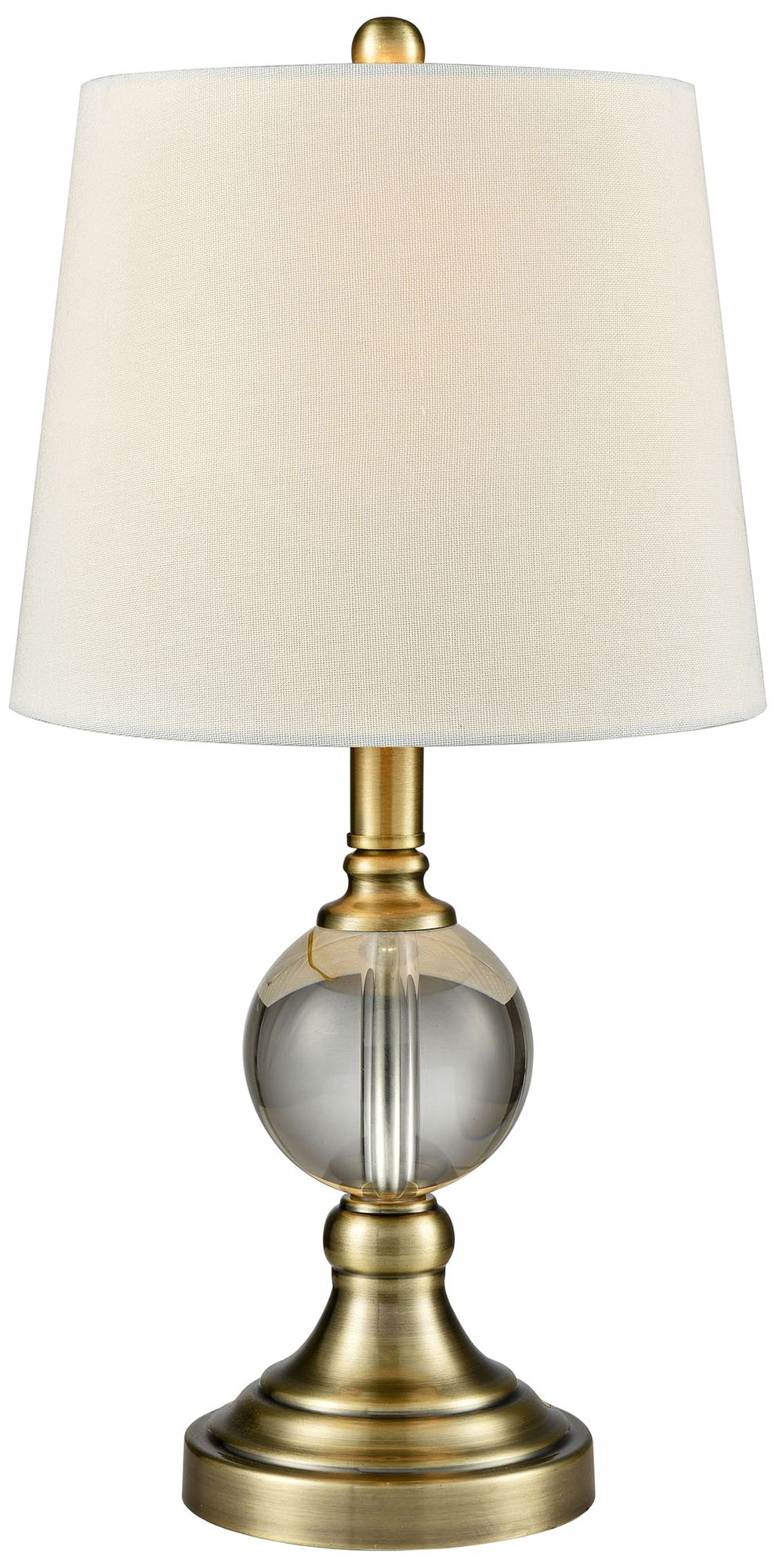 Cadogan 19" High Antique Brass and Crystal Accent Table Lamp