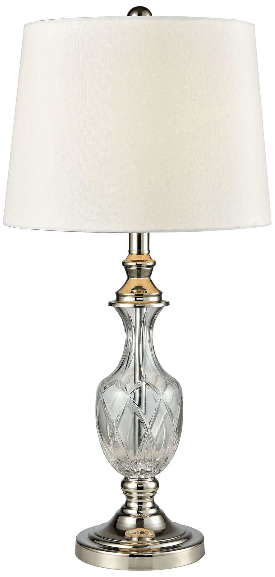 Chislett Polished Nickel and Crystal Table Lamp