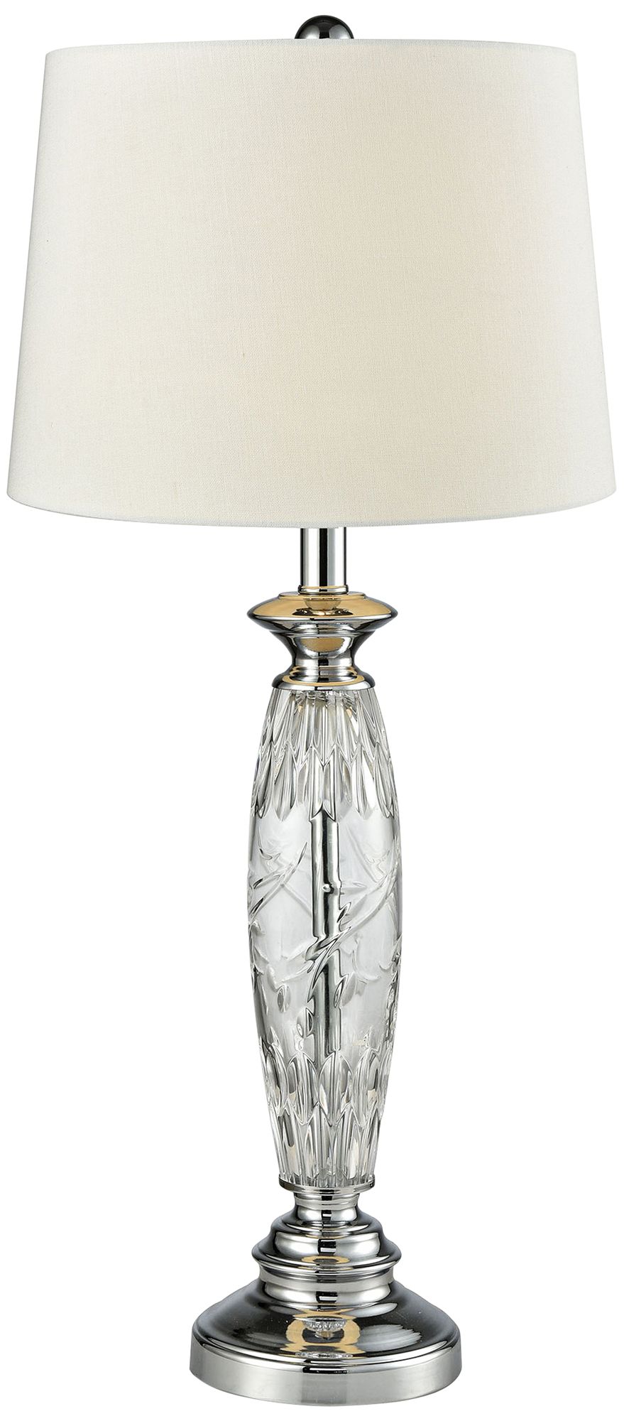 Dale Tiffany Powis Polished Chrome and Crystal Table Lamp