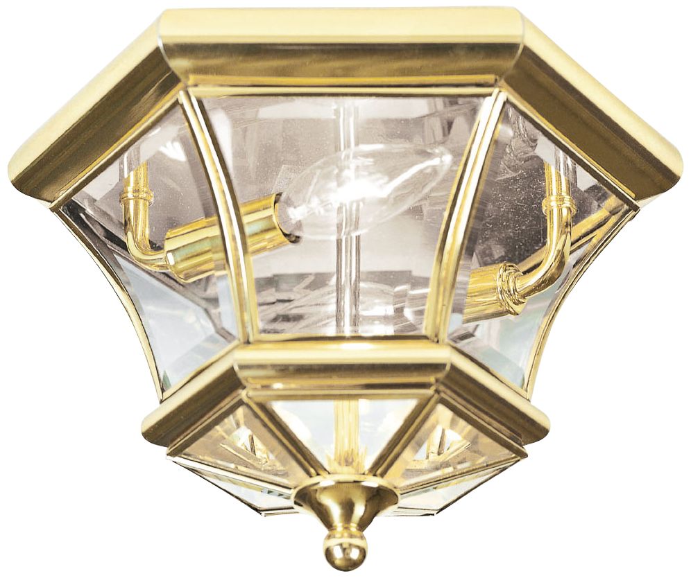 Monterey 10 1/2" Wide Brass Outdoor Ceiling Light