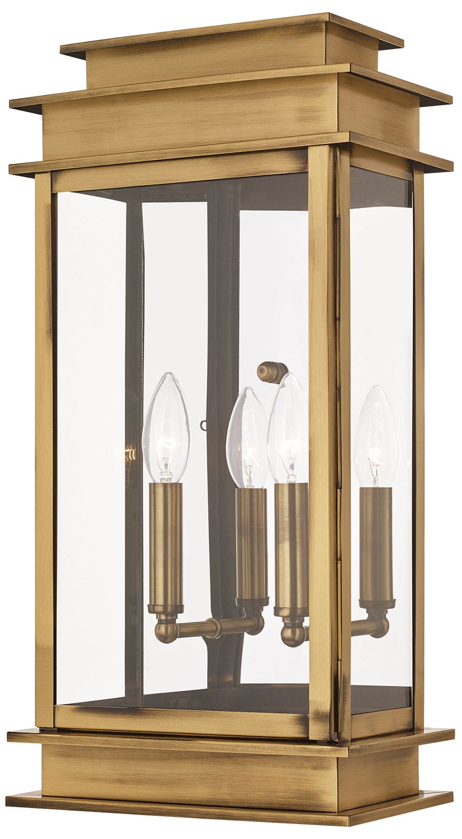 Princeton 19" High Antique Brass Outdoor Wall Light 42K16 Lamps Plus