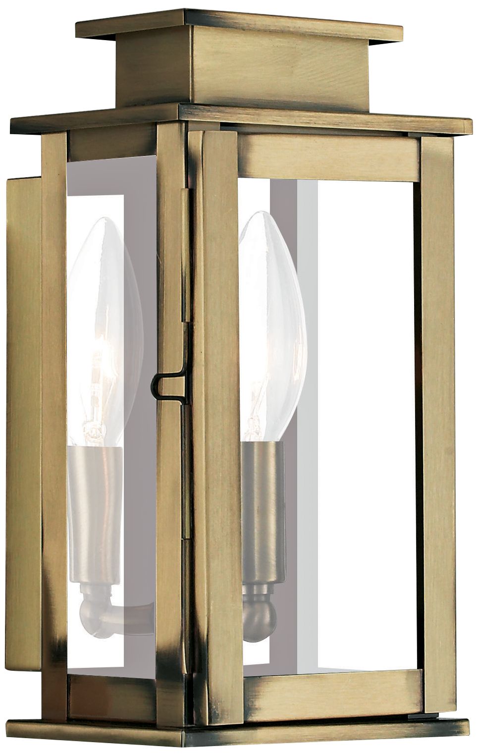 Princeton 9" High Antique Brass Outdoor Wall Light