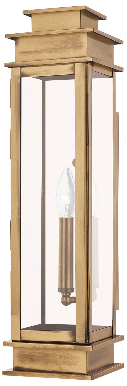 Princeton 20 1/4" High Antique Brass Outdoor Wall Light