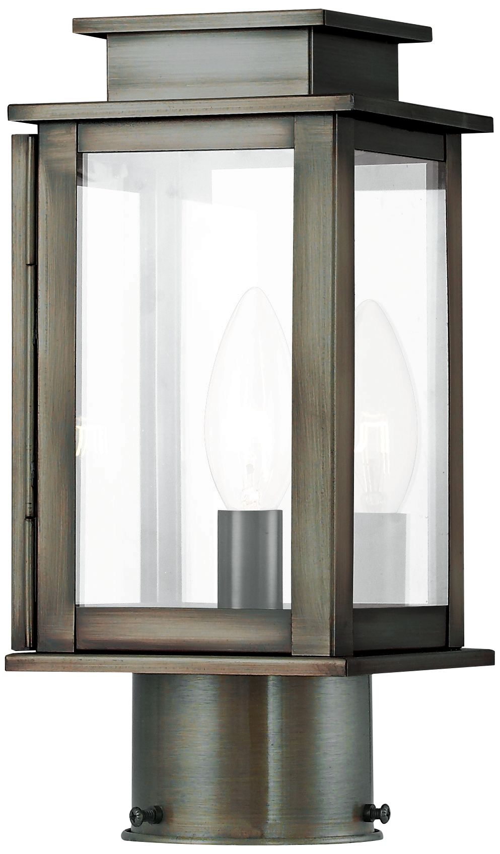 Princeton 10 1/2" High Vintage Pewter Outdoor Post Light