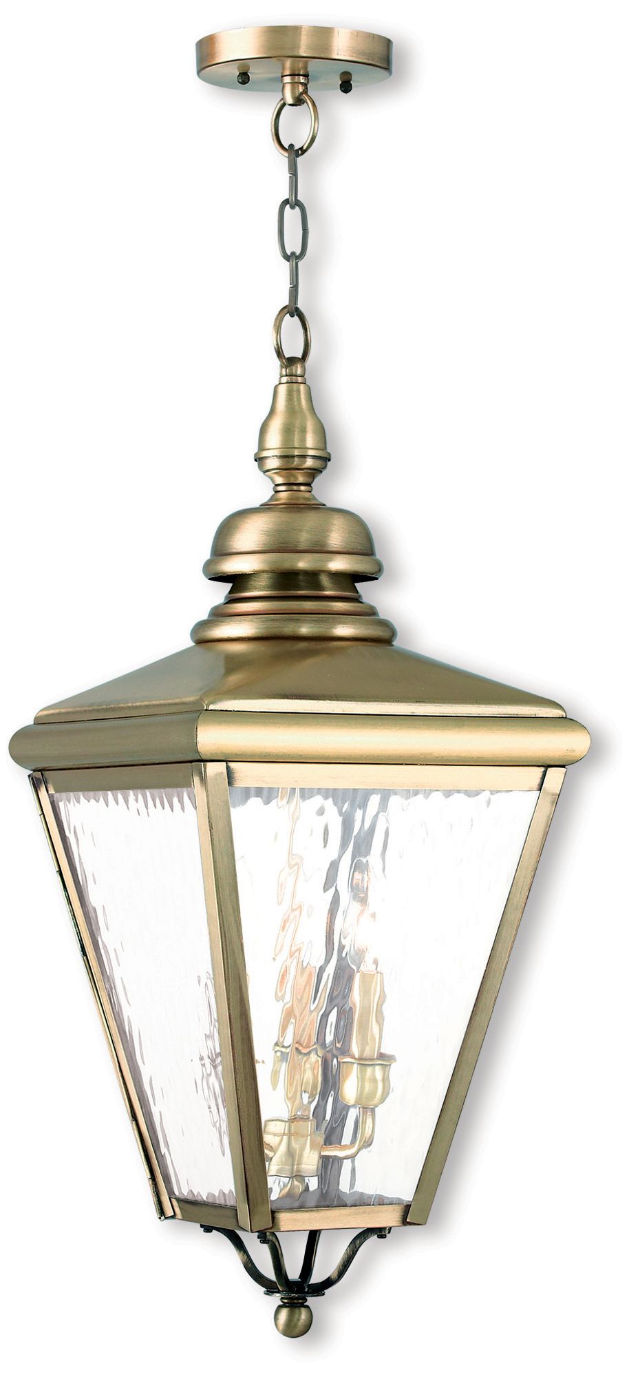 Cambridge 25 1/4" High Antique Brass Outdoor Hanging Light