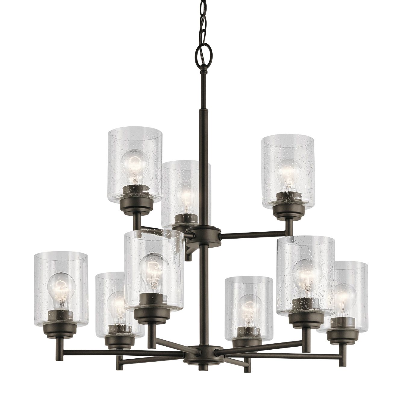 Kichler Winslow 27" Wide Oiled Bronze 9-Light Chandelier