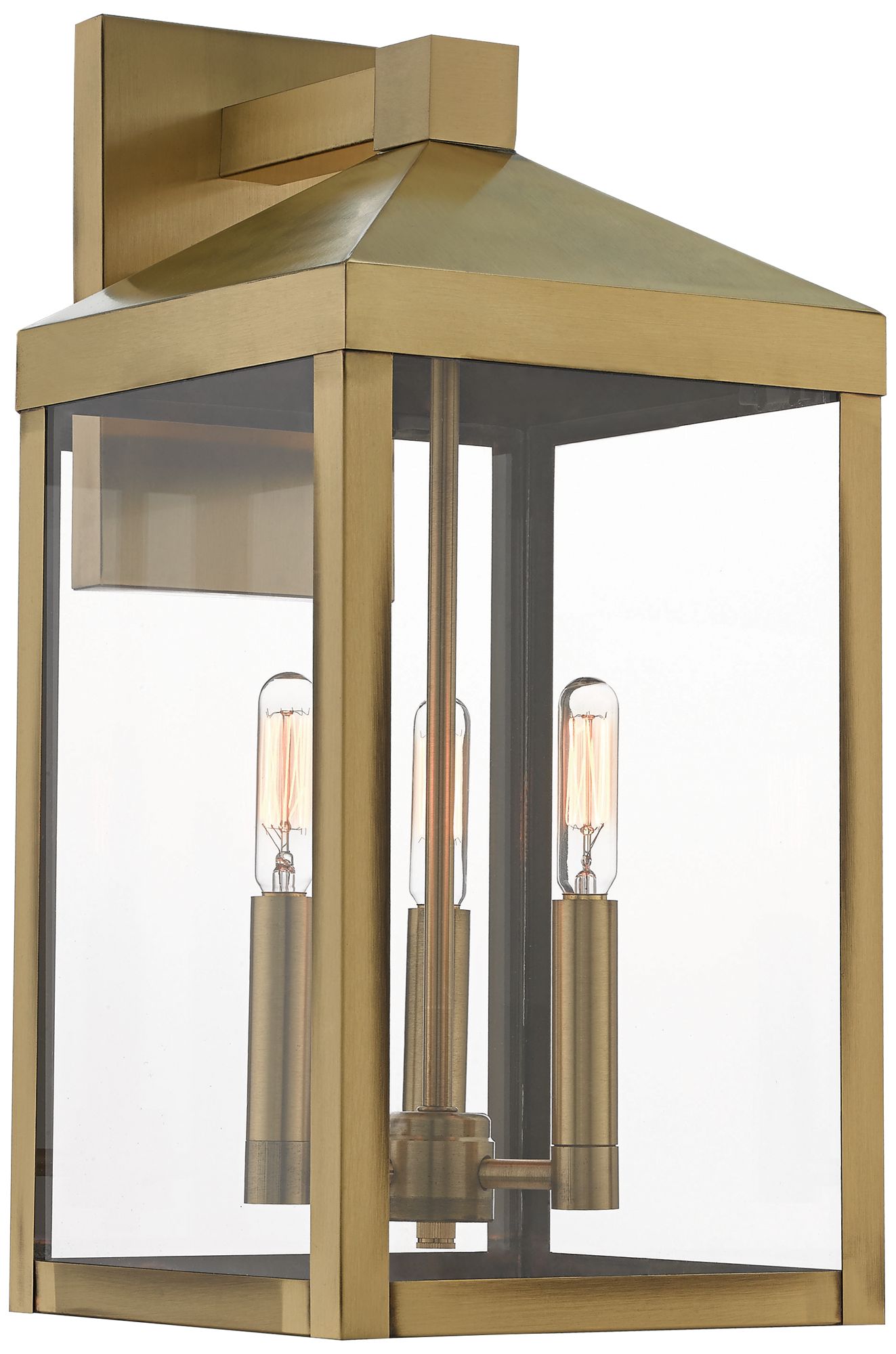 Nyack 17 1/2" High Antique Brass Outdoor Wall Light