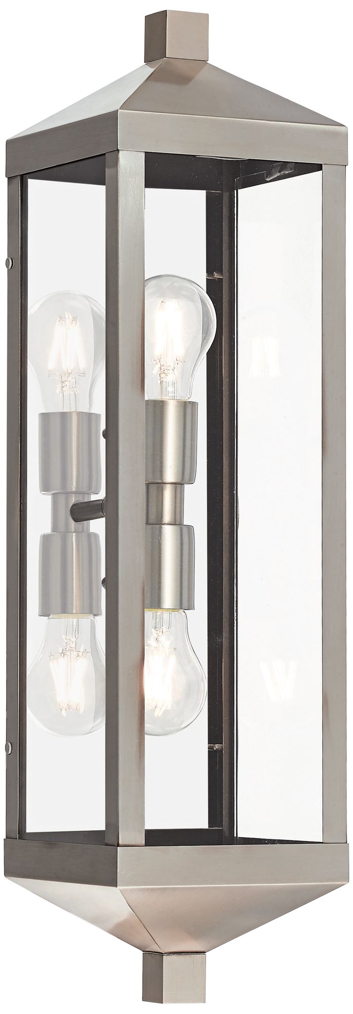 Nyack 24" High Brushed Nickel Outdoor Wall Light