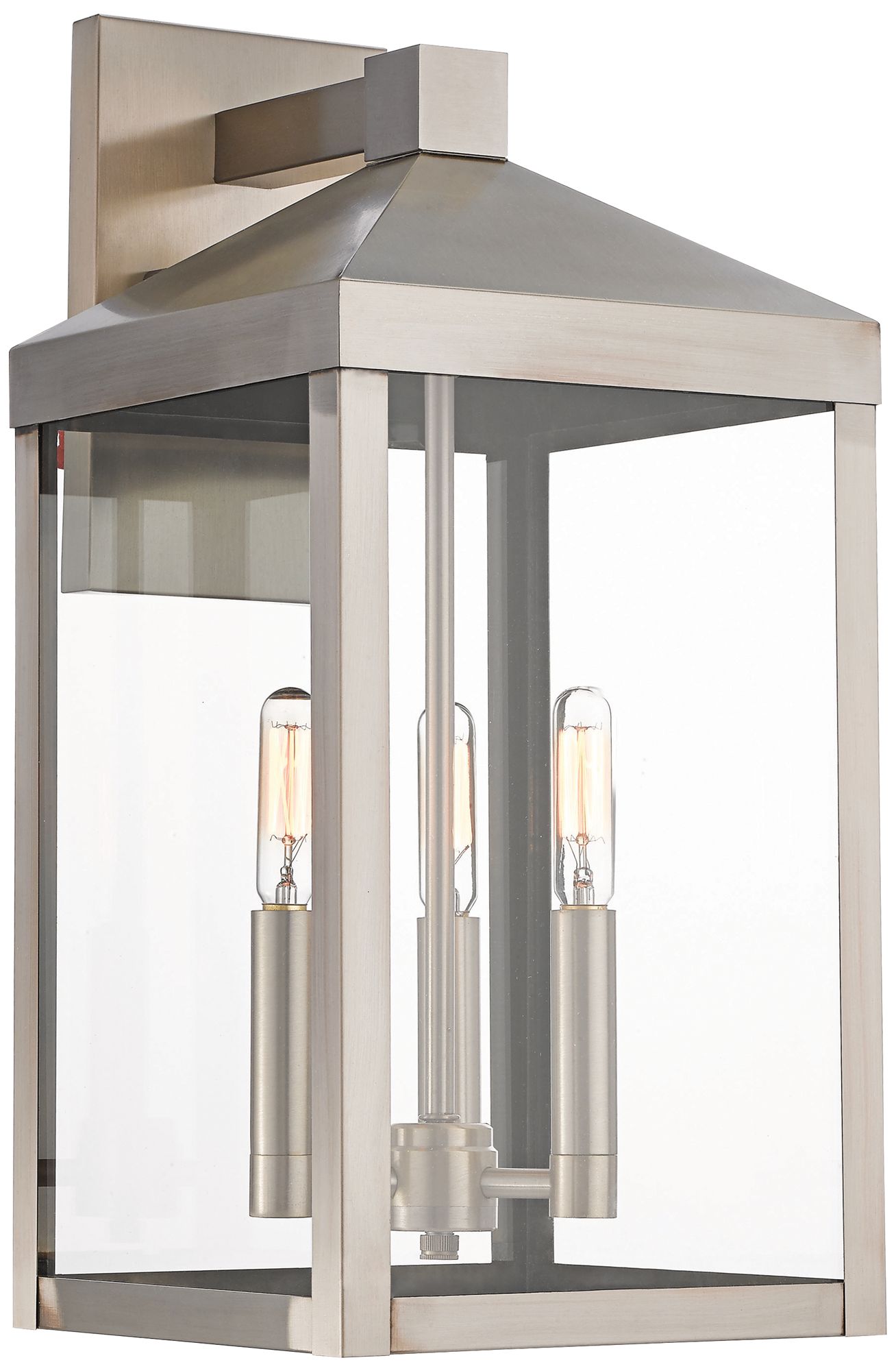 Nyack 17 1/2" High Brushed Nickel Outdoor Wall Light 42M49 Lamps Plus