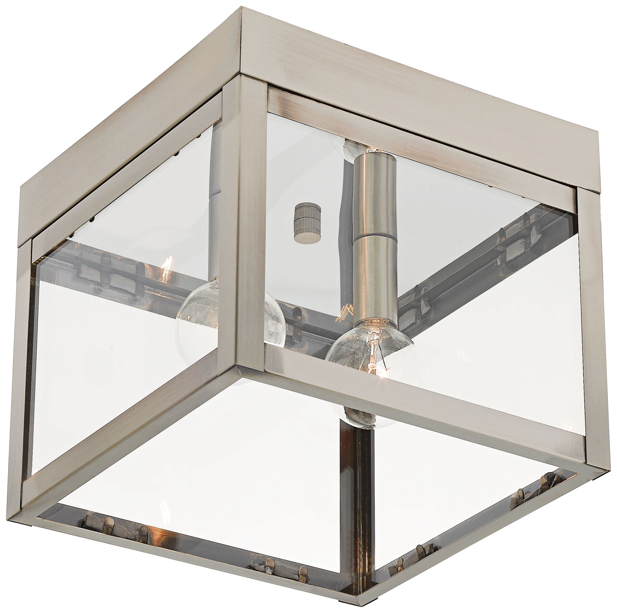 Nyack 8" Wide Brushed Nickel Outdoor Ceiling Light