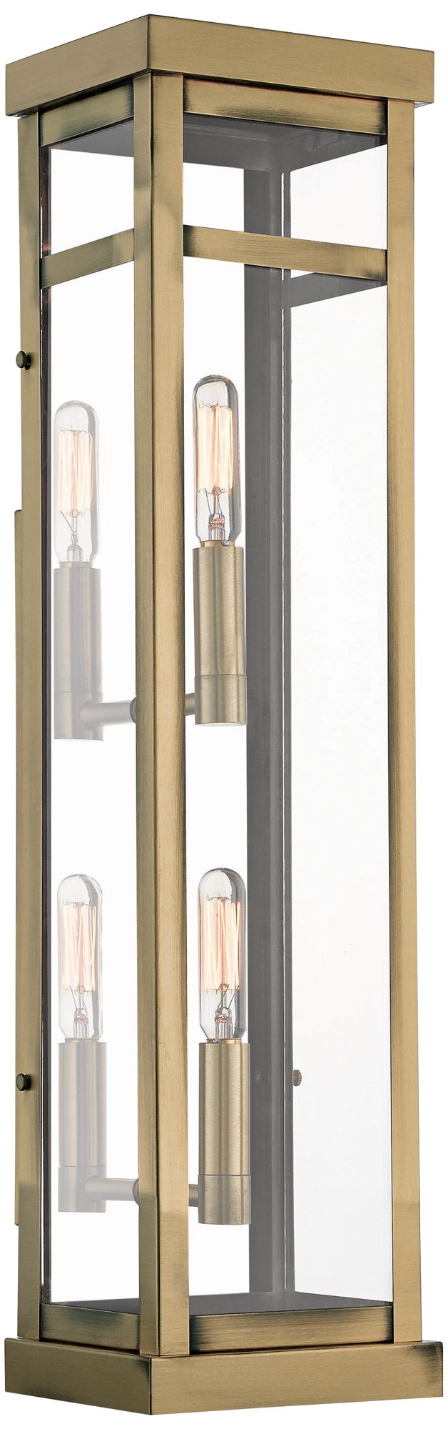 Hopewell 22" High Antique Brass Outdoor Wall Light