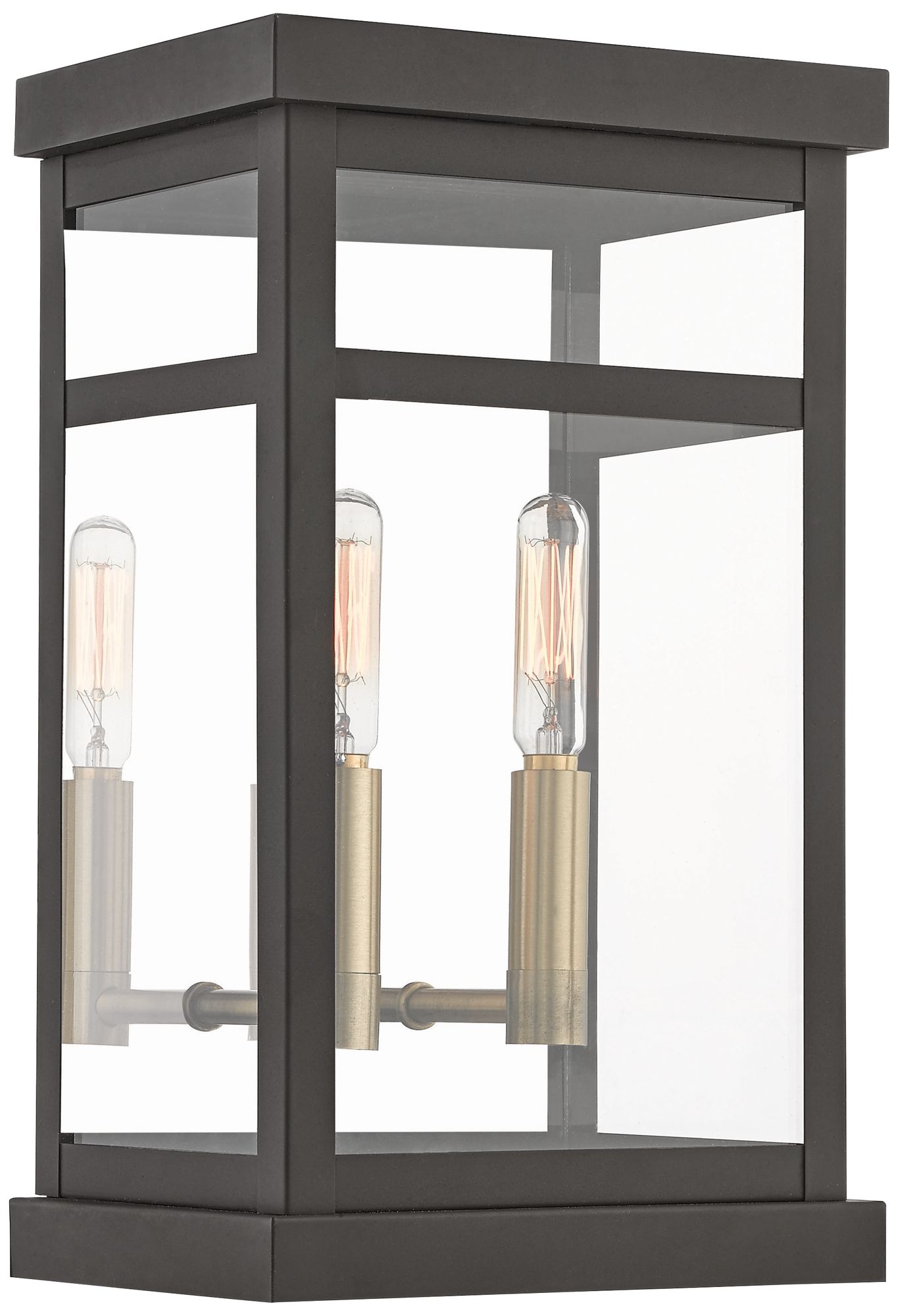 Hopewell 12 3/4" High Bronze 2-Light Outdoor Wall Light