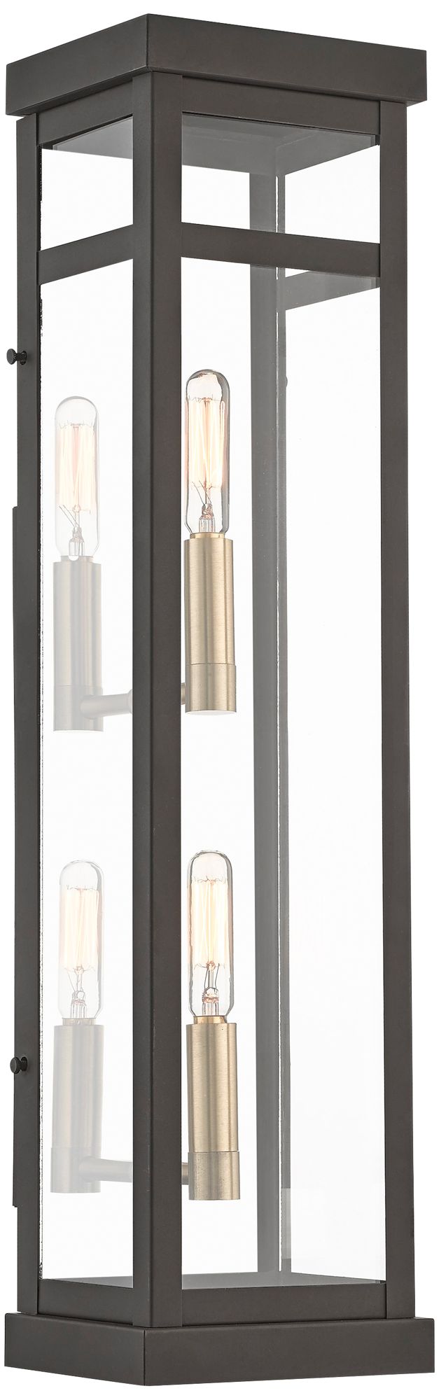 Hopewell 22" High Bronze 2-Light Outdoor Wall Light