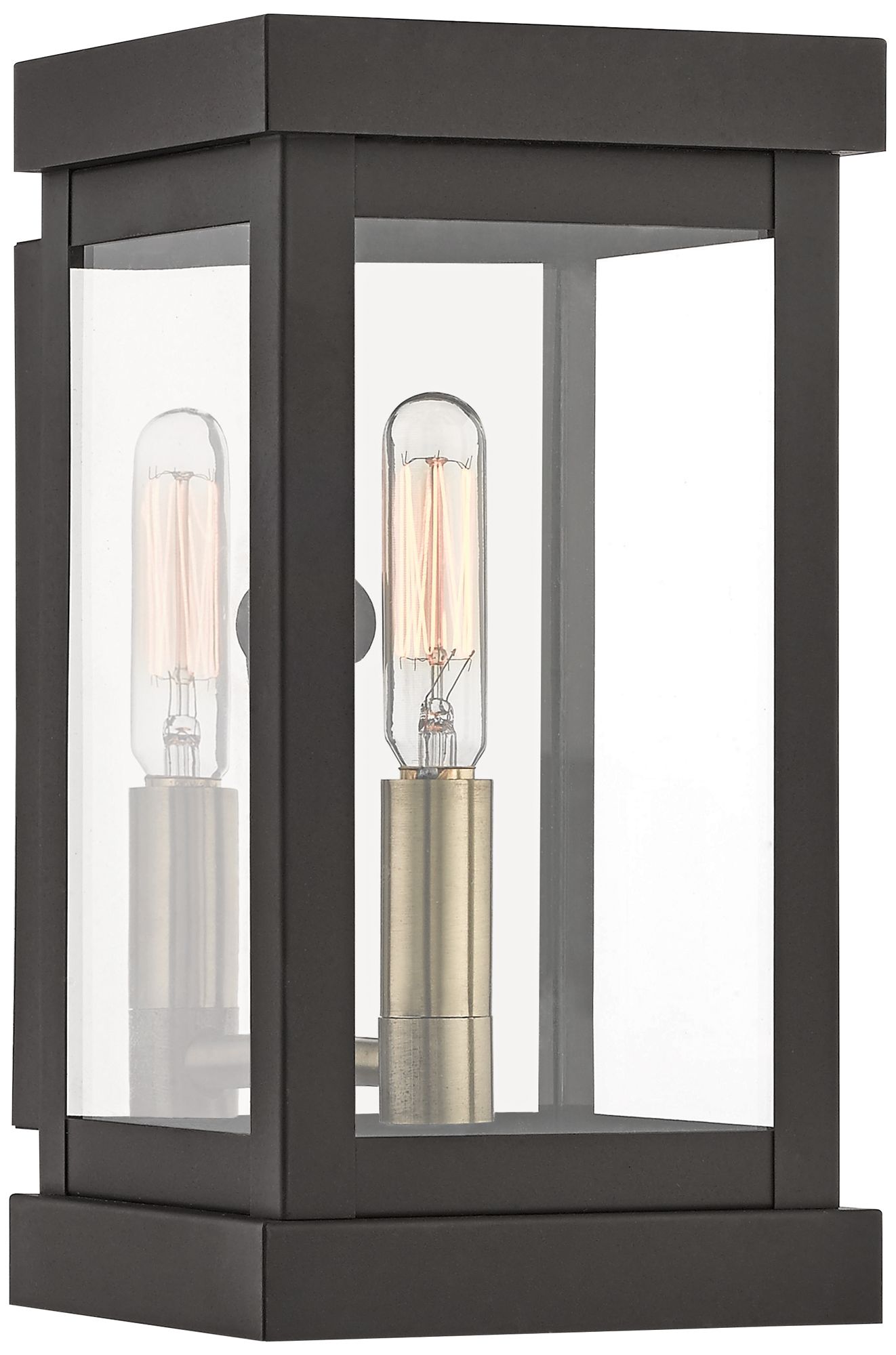 Hopewell 9" High Bronze Outdoor Wall Light