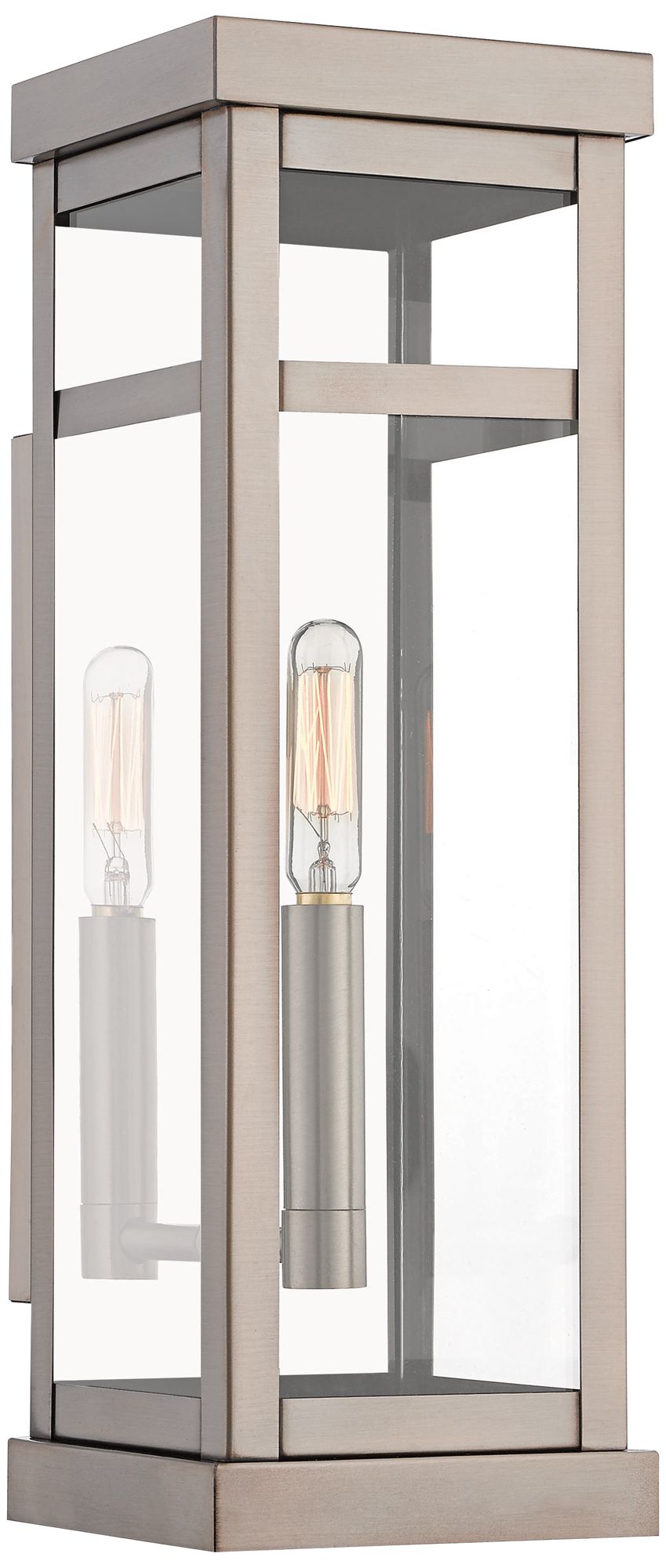 Hopewell 15" High Brushed Nickel Outdoor Wall Light