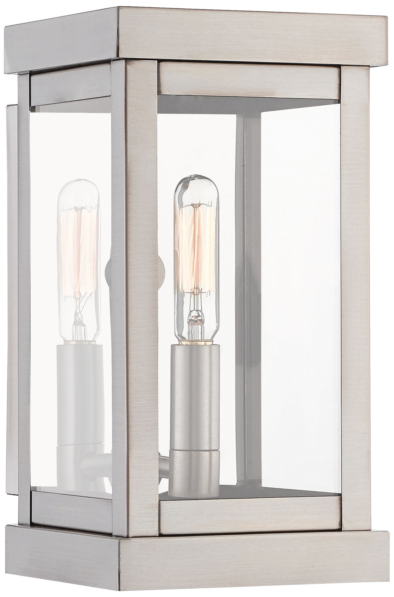 Hopewell 9" High Brushed Nickel Outdoor Wall Light