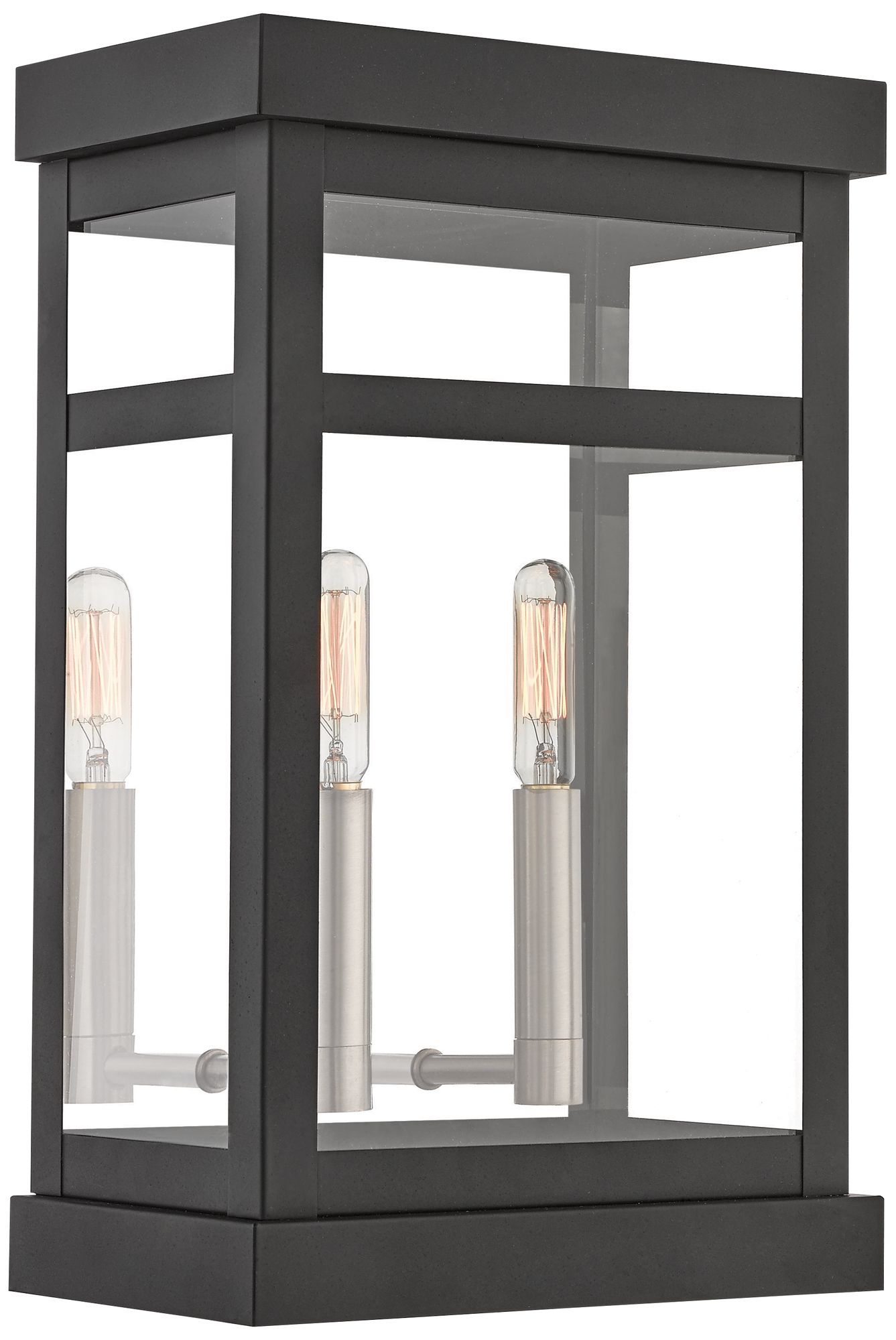 Hopewell 15" High Black 2-Light Outdoor Wall Light