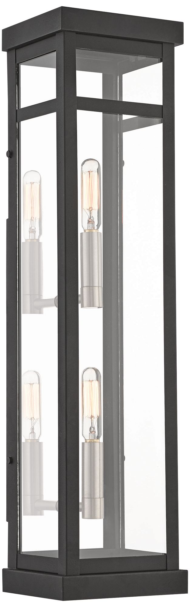 Hopewell 22" High Black 2-Light Outdoor Wall Light