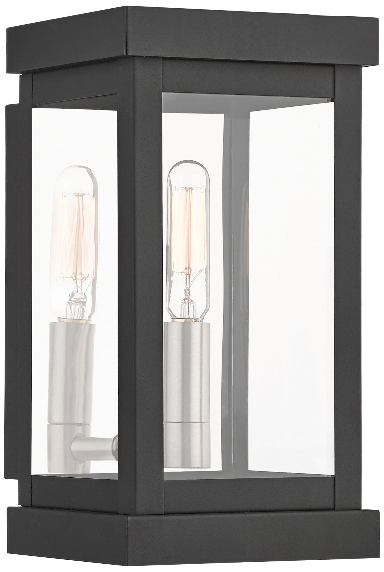 Hopewell 9" High Black Outdoor Wall Light